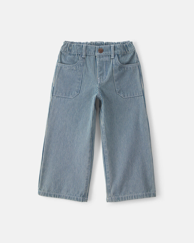 Hickory Stripe Denim Relaxed Jeans &ndash; Light Wash, image 1 of 4 slides