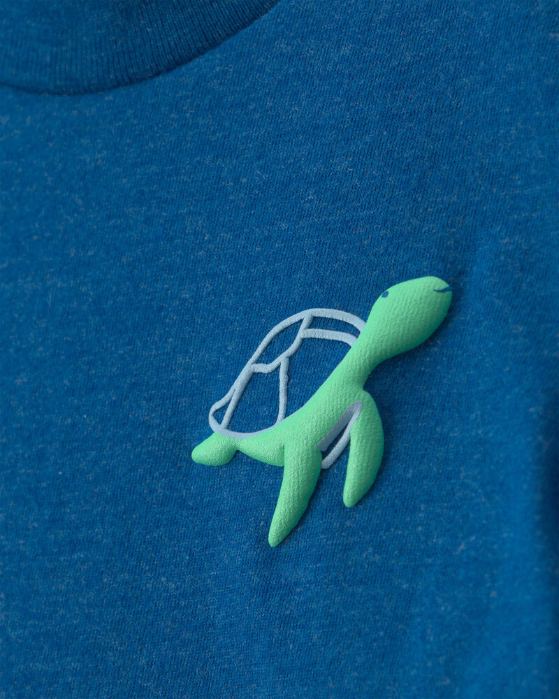 Tout-petit gar&ccedil;on - T-shirt &agrave; imprim&eacute; tortue de mer - Bleu, image 2 sur 3 diapositives