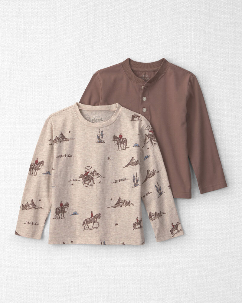 Toddler Boy 2-Pack Organic Cotton Tops, image 1 of 5 slides