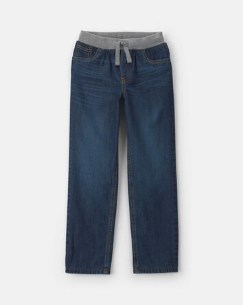 Gar&ccedil;ons - Jean en denim &agrave; enfiler - D&eacute;lav&eacute; fonc&eacute;, 