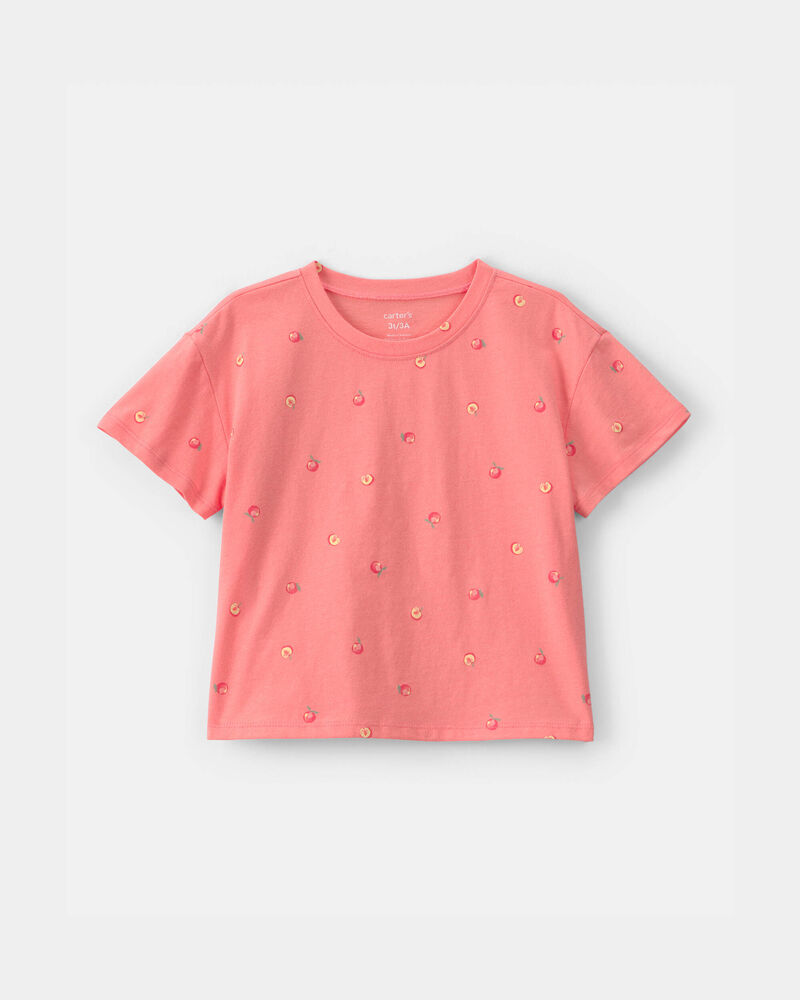 Tout-petit fille - T-shirt &agrave; motif de p&ecirc;ches - Orange, image 1 sur 2 diapositives