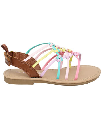 Rainbow Strap Sandals, 