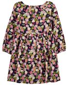 Floral Twill Dress, image 2 of 4 slides
