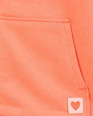 Baby Zip-Up French Terry Cardigan - Orange, 