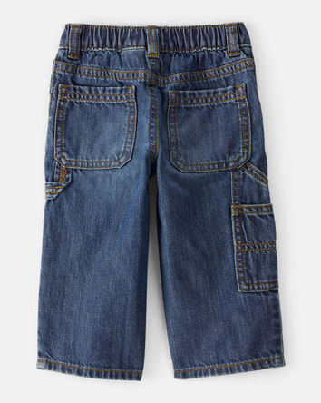 Baby Boy Wide-Leg Carpenter Denim Jeans - Medium Wash, 