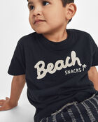 Tout-petit - T-shirt &agrave; imprim&eacute; &laquo;Beach Snacks&raquo; - Noir, image 2 sur 6 diapositives