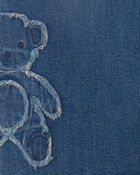 Girls Bear Denim Wide-Leg Jeans - Medium Wash, image 3 of 4 slides