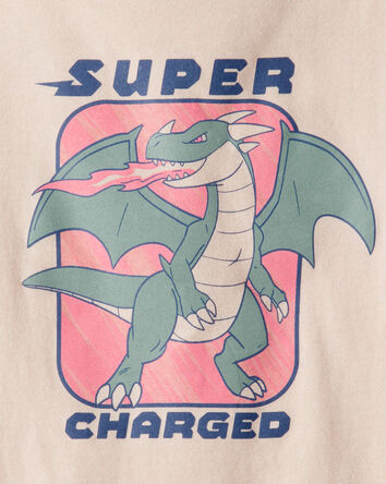 Garçons - T-shirt graphique à manches longues Super Charged - Tan, 