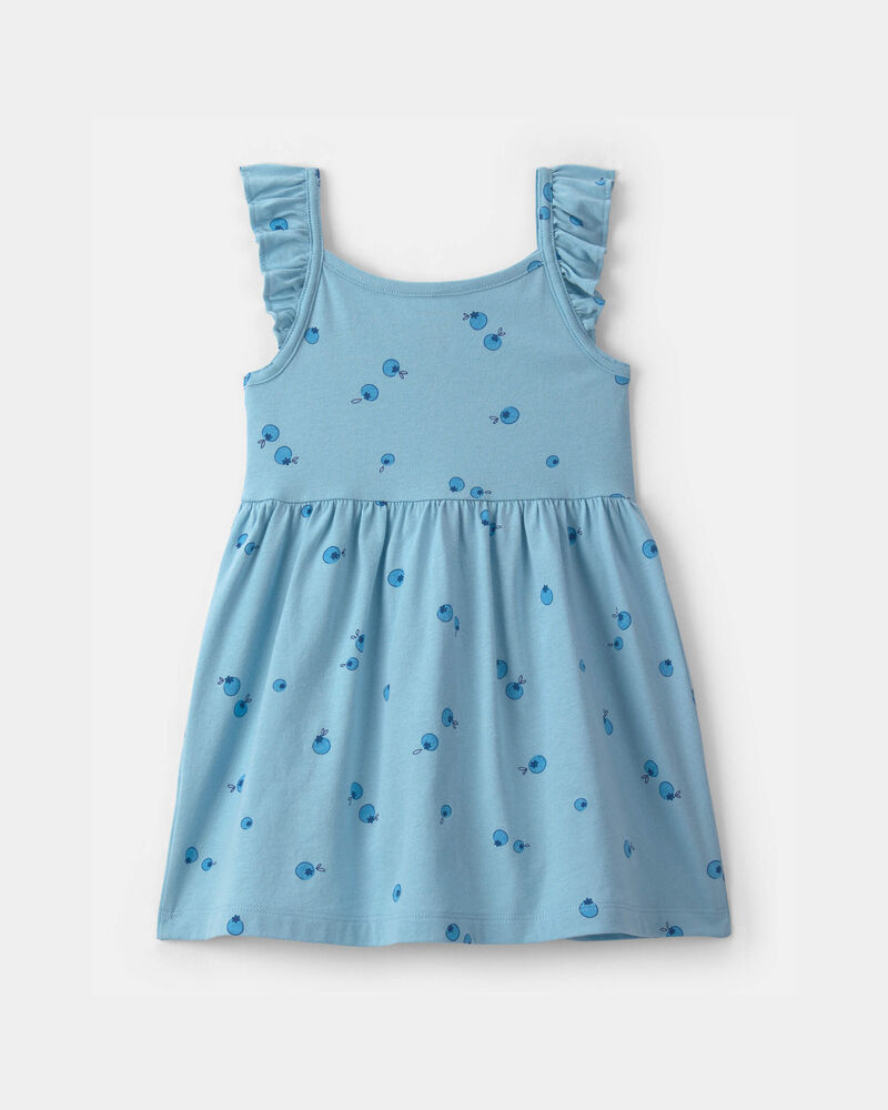 Toddler Girl Blueberry Sleeveless Dress - Blue, image 2 of 4 slides