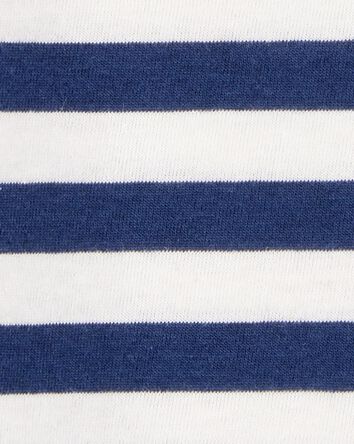 Toddler Striped Woven Short-Sleeve Tee, 