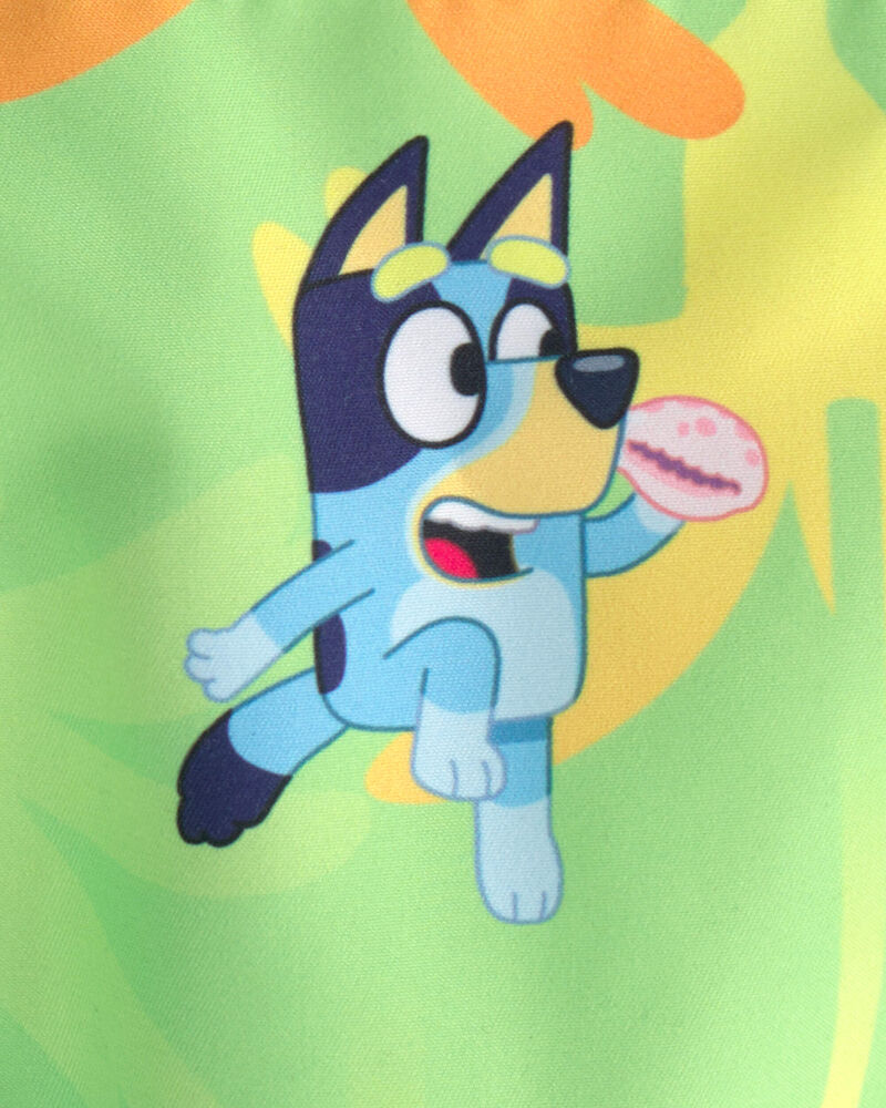 Toddler Boy Bluey&trade; Swim Trunks - Green, image 3 of 3 slides