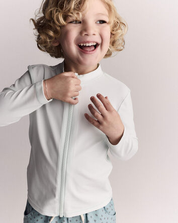 Tout-petit - Maillot dermoprotecteur &agrave; manches longues et fermeture &agrave; glissi&egrave;re compl&egrave;te - Vert clair, 