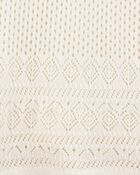 Enfant Robe sans manches en tricot à motif pointelle - Ivoire, image 4 sur 5 diapositives