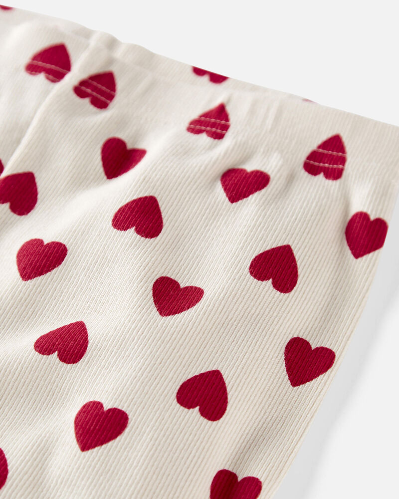 Kids 2-Piece Organic Cotton pyjamas in Hearts, image 2 of 3 slides