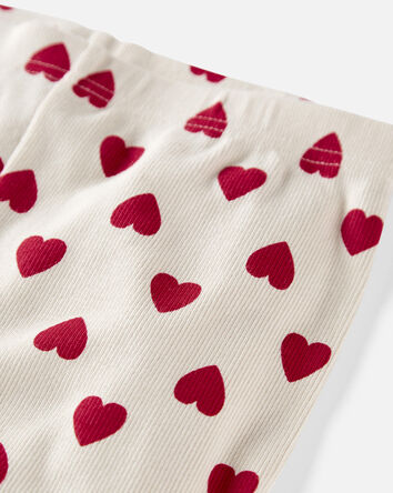 Kids 2-Piece Organic Cotton pyjamas in Hearts, 