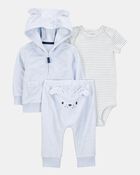 Baby 3-Piece Dog Little Cardigan Set, image 1 of 5 slides