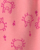 Baby Girl Crab Drawstring Shorts - Pink, image 3 of 4 slides