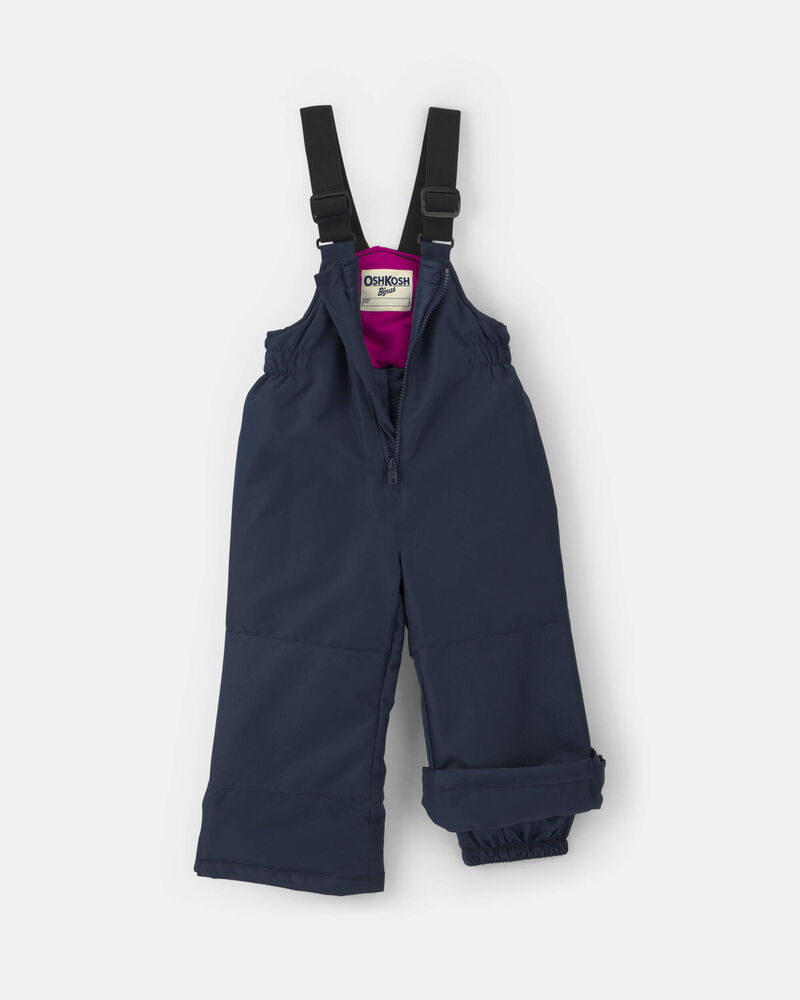 Toddler Girl 2 Piece Solid Snowsuit With Chest Pocket- Purple, image 3 of 13 slides