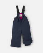 Toddler Girl 2 Piece Solid Snowsuit With Chest Pocket- Purple, image 3 of 13 slides