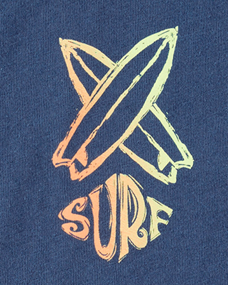 Kid Surfboard Graphic Surf Tank - Navy, image 2 of 3 slides