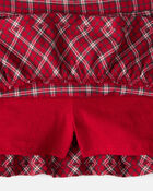 Toddler Girl Plaid Cotton Skirt - Red, image 2 of 6 slides