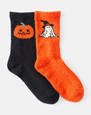 Jeune 2 paires de chaussettes d'Halloween en chenille, 