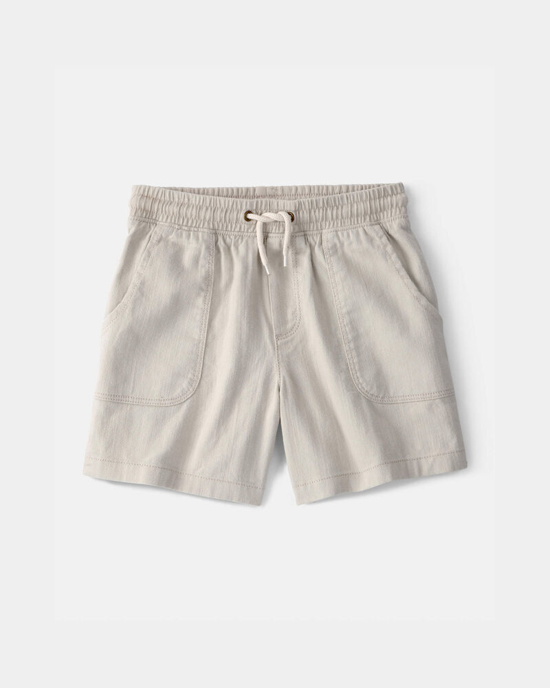 Gar&ccedil;ons - Short en serg&eacute; - Kaki p&acirc;le, image 1 sur 3 diapositives