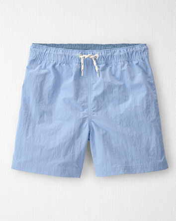 Boys Recycled Solid Swim Trunks, 