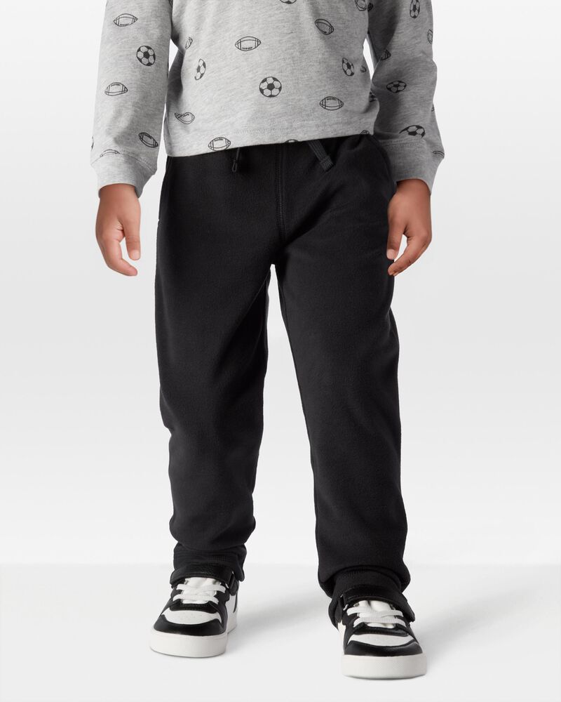 Toddler Pull-On Microfleece Sweatpants, image 1 of 6 slides