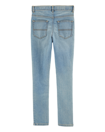 Enfant Jean bleu clair d&eacute;lav&eacute; coupe fuseau, 
