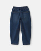 Girls Denim Barrel Jeans - Medium Wash, image 3 of 5 slides