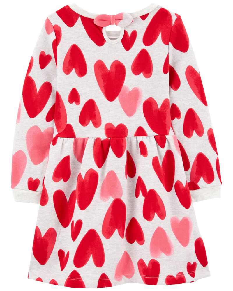 Pink/Heather Heart Fleece Dress | carters.com
