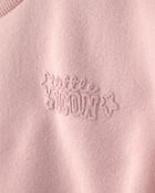 Toddler Girl 'Little Icon' Fleece Pullover Sweatshirt - Pink, image 2 of 4 slides