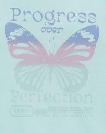 Kid Progress Over Perfection Long-Sleeve Shirt - Blue, 