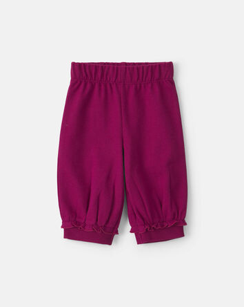 B&eacute;b&eacute; fille - Ensemble 3 pi&egrave;ces &agrave; superposer en jersey bouclette &agrave; motif c&oelig;urs - Bourgogne, 