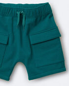 Tout-petit gar&ccedil;on - Short cargo en jersey bouclette - Vert, image 6 sur 6 diapositives