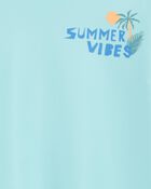 Toddler Summer Vibes Long-Sleeve Rashguard Swim - Blue, image 2 of 3 slides