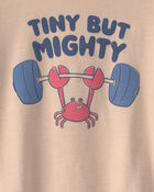 Toddler Boy 'Tiny But Mighty' Graphic Tee - Tan, image 2 of 3 slides