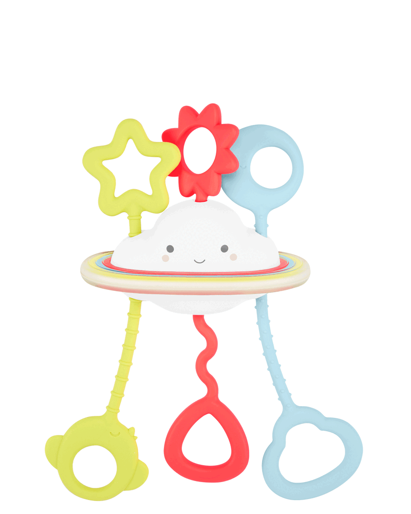 Silver Lining Cloud Pull & Play Baby Sensory Toy, image 3 of 5 slides
