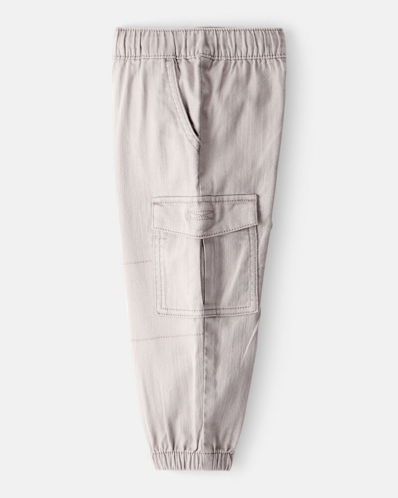 Toddler Boy Cotton Fashion Cargo Pants - Grey, image 3 of 5 slides