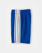 Boys Striped Mesh Active Shorts - Blue, image 3 of 5 slides