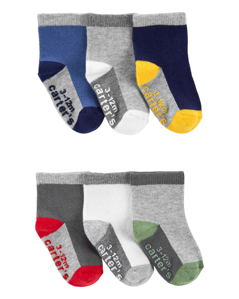 B&eacute;b&eacute; 6 paires de chaussettes, image 1 sur 2 diapositives