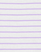 Baby Striped Flutter Short-Sleeve Tee - Purple, image 3 of 4 slides