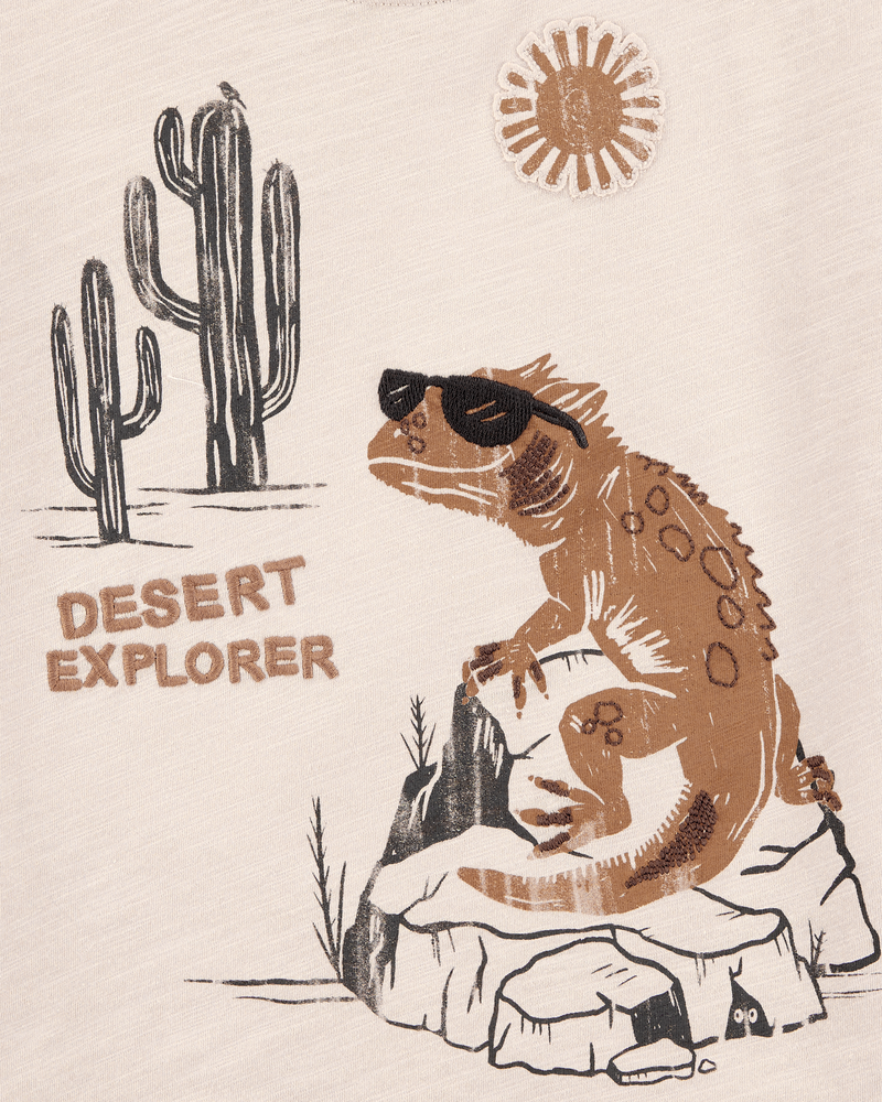 Baby Desert Lizard Graphic Tee - Ivory, image 3 of 4 slides
