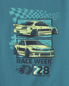 Gar&ccedil;ons - T-shirt &agrave; imprim&eacute; de voiture de course - Bleu, image 2 sur 2 diapositives