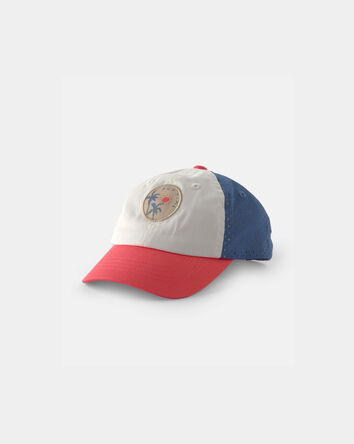 Baby Boy Beach Baseball Hat - Blue/Red, 