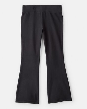 Girls Microfleece Flare Pants - Black, 