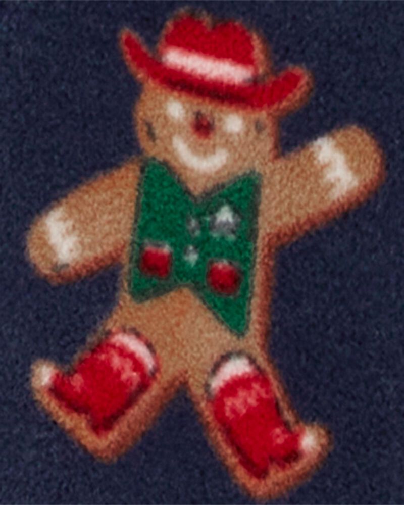 Baby 1-Piece  Gingerbread Fleece Footie Pyjamas
, image 2 of 4 slides