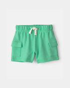 Baby Boy 3-Piece Shark Top, Bodysuit & Short Set - Green/Ivory, image 2 of 6 slides