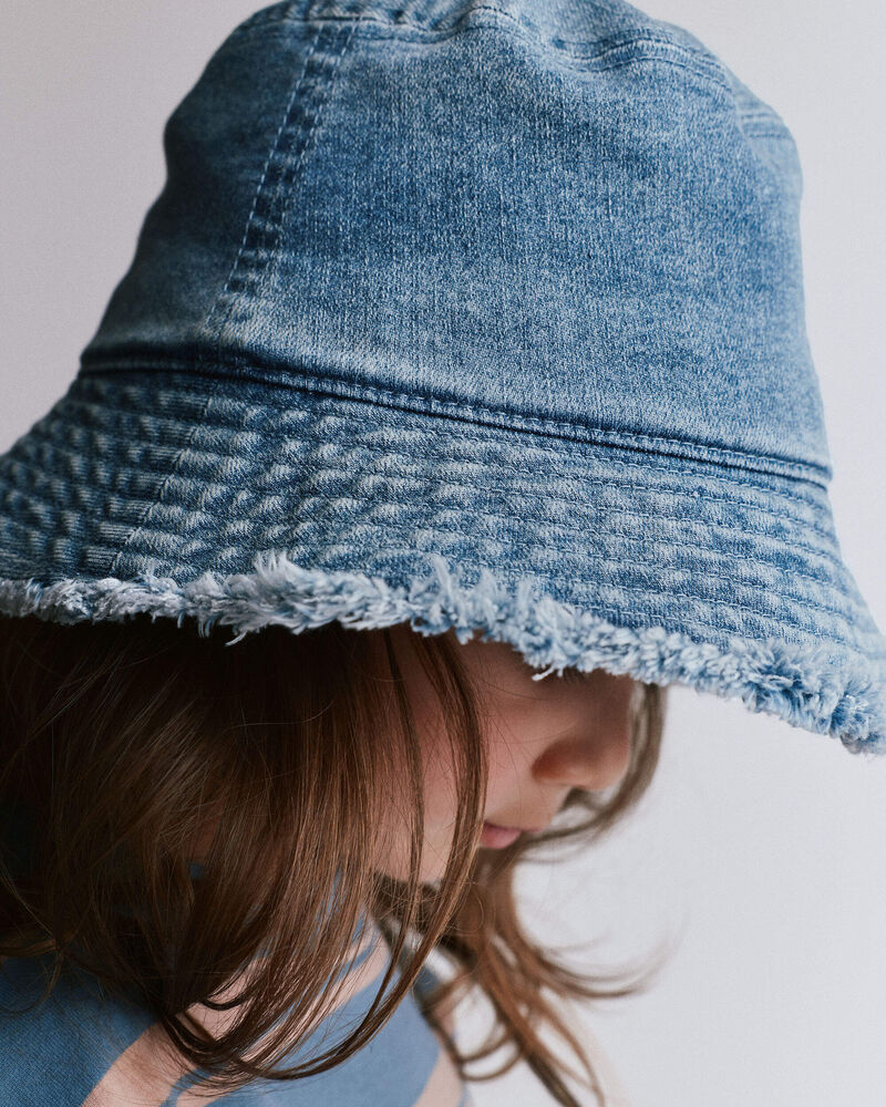 Tout-petit - Chapeau cloche en denim - D&eacute;lav&eacute; clair, image 3 sur 6 diapositives